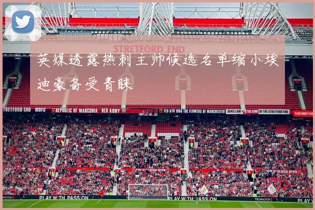 英媒透露热刺主帅候选名单缩小埃迪豪备受青睐